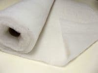 Faux Suede Suedette Fabric Material - SATIN WHITE